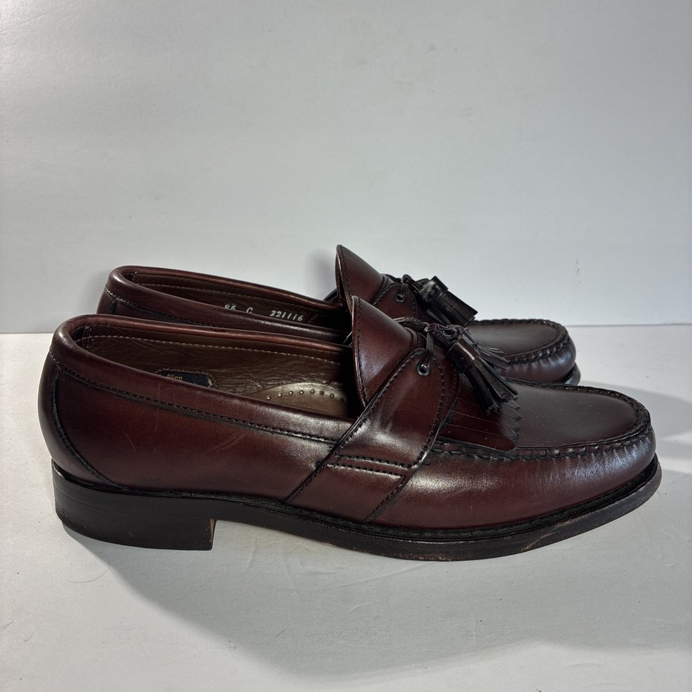 Allen Edmonds Enfield Kiltie Tassel Moc Toe Leather Loafer Mahogany Sz 8.5C